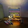 Kletshuts™ NoteBoard: LED-Lampe Acryl Notiz Und Zeichenbrett