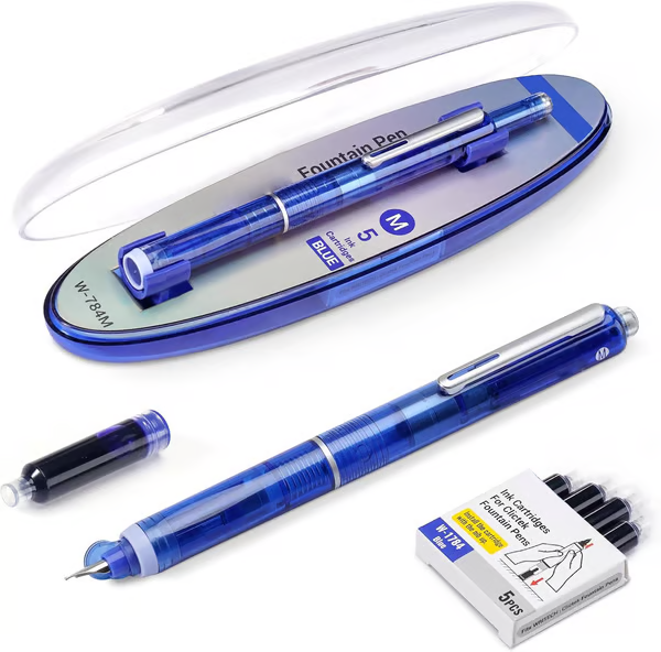 FountainPen - Einziehbarer Und Nachfüllbarer Füllfederhalter Mit Tintenpatronen