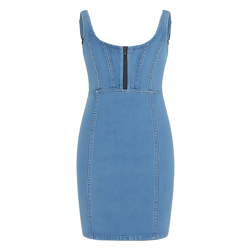 Icone™ DenimDress: Denim-Kleid Mit Schlitz Und Verstellbaren Trägern