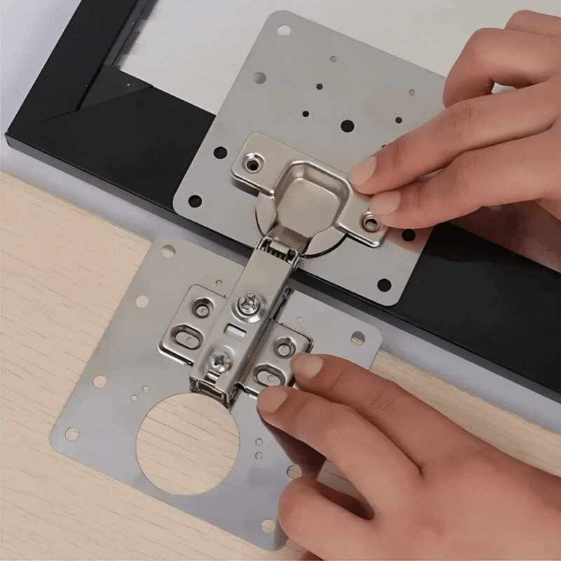 HingePlate 1+1 GRATIS: DIY-Möbel-Scharniere Reparatur-Seitenplatte