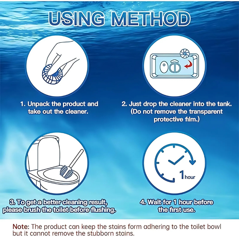 Cleaner Pro° ToiletTablets: Automatischer Drop-In Toilettenreiniger Tabletten