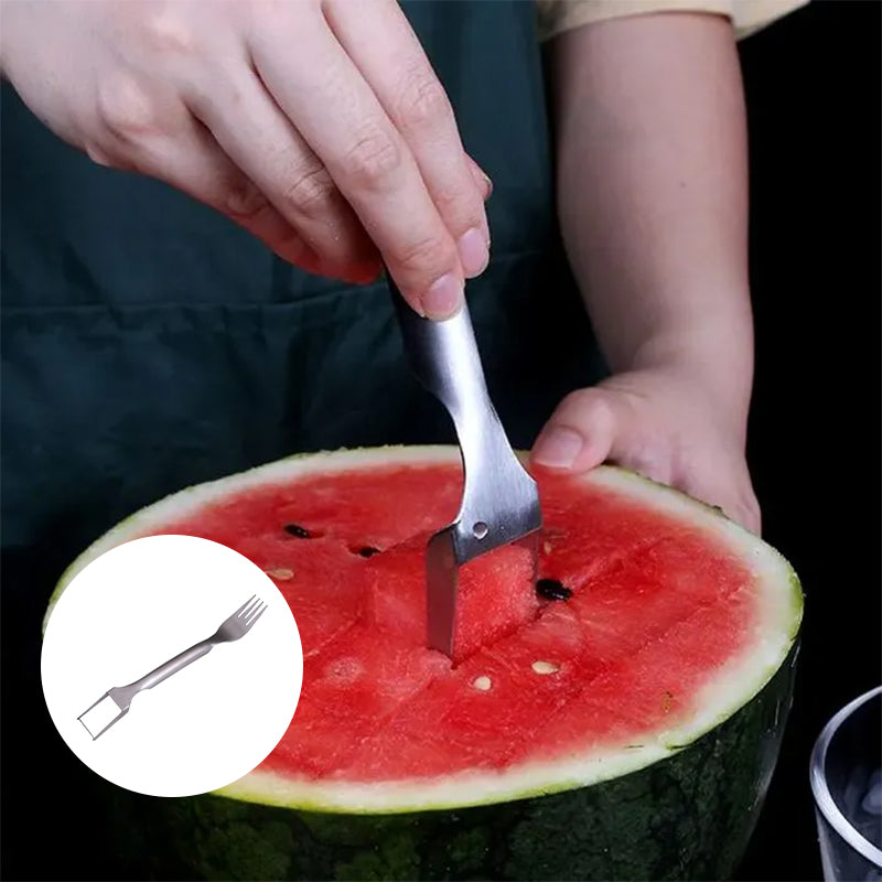 Globetrek° FruitCutter: 2-in-1-Multifunktions-Fruchtgabel Und -Schneider