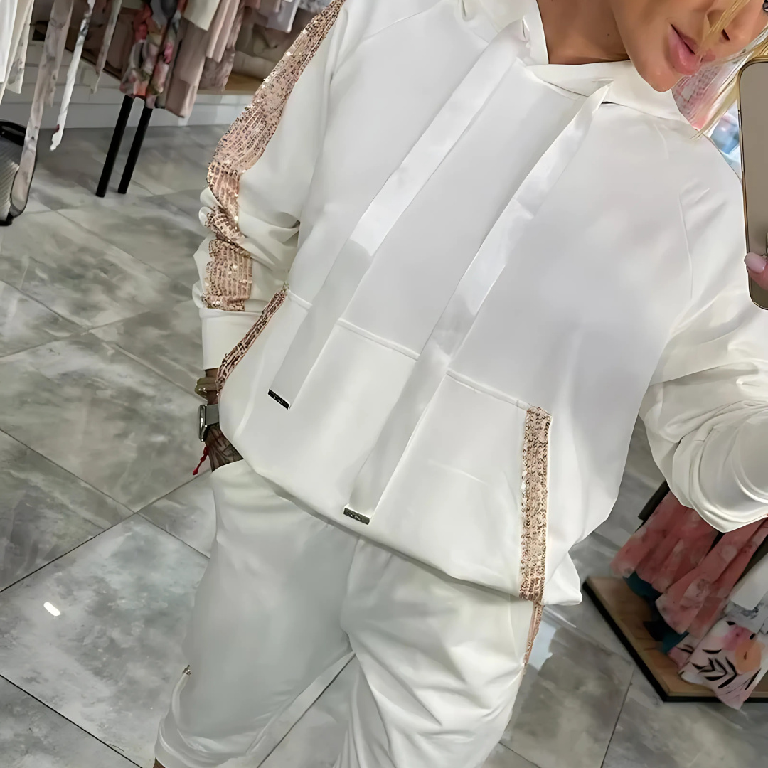 Icone™ SparklySet: Funkeln Und Bequem Kapuzenpullover Und Jacke Im Set