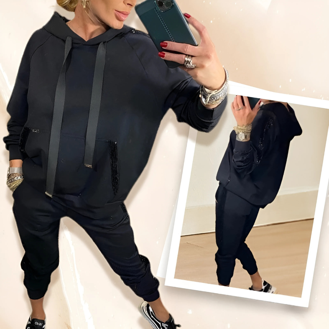 Icone™ SparklySet: Funkeln Und Bequem Kapuzenpullover Und Jacke Im Set