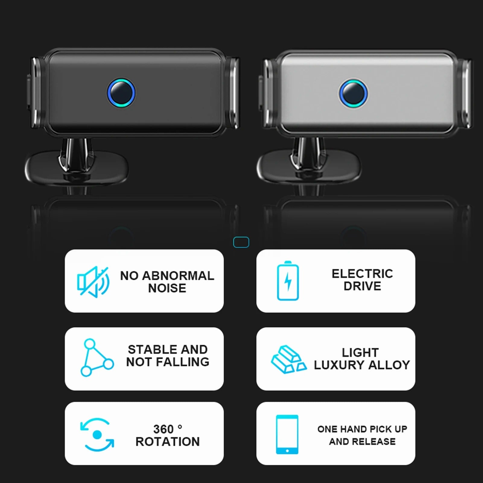 Holder360° PhoneClamp: Automatische Klemmen-Armaturenbrett- Und Lüftungsdüsen-Handyhalterung