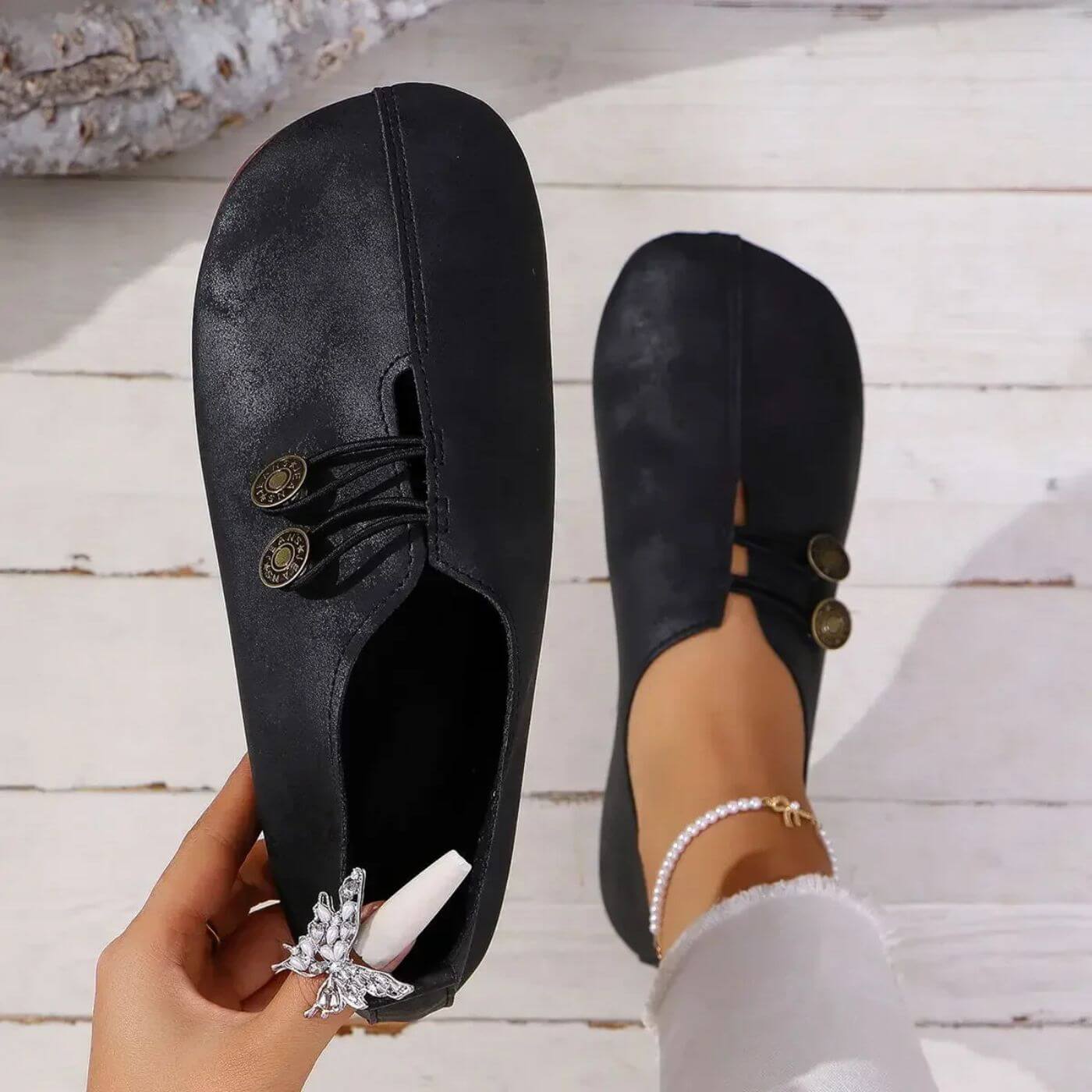 Happy™ CozyStep: Flexible Passform Runde Zehenpartie Hineinschlüpfen Bequeme Schuhe