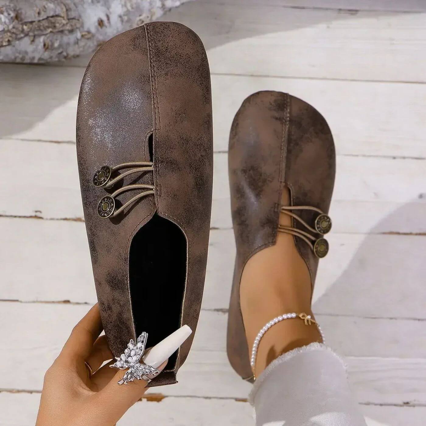 Happy™ CozyStep: Flexible Passform Runde Zehenpartie Hineinschlüpfen Bequeme Schuhe