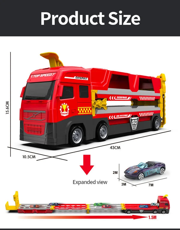 Kletshuts™ MegaTruck - Mega Hauler Truck Mit Auswerfer-Rennstrecke