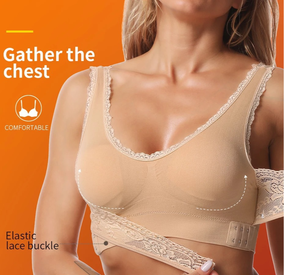 Icone™ LaceBra: Draht Frei Vorderseite Kreuz Spitze Lift BH