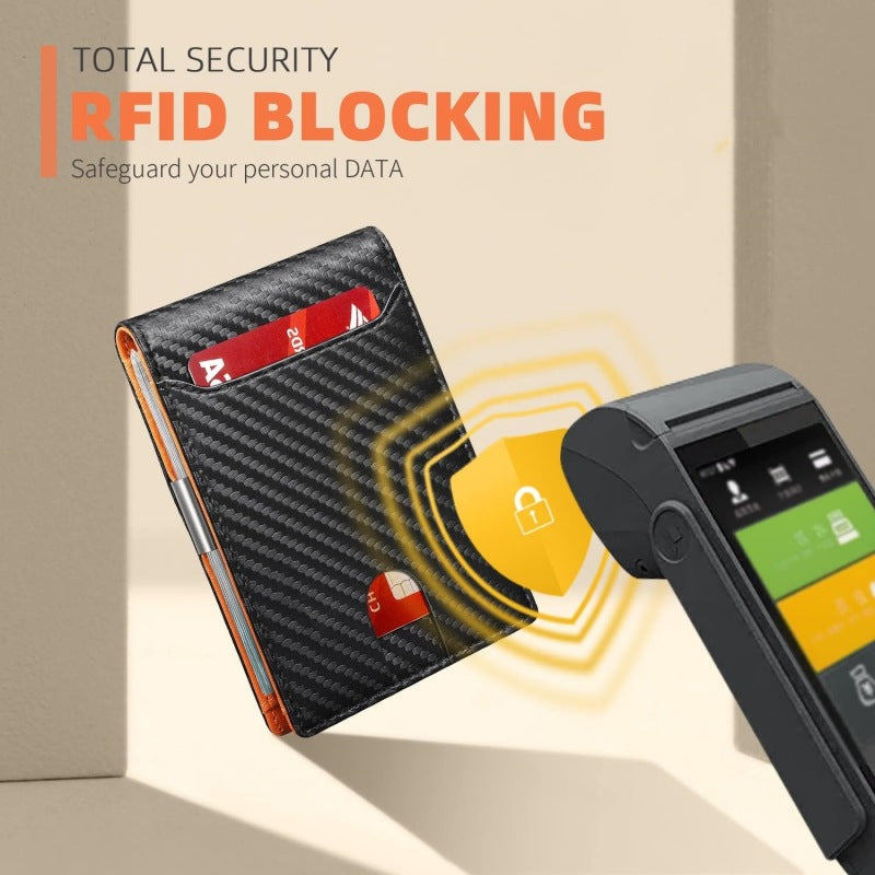 Icone™ SlimWallet: Ultraflache Und Sichere RFID-Lederbrieftasche Für Herren