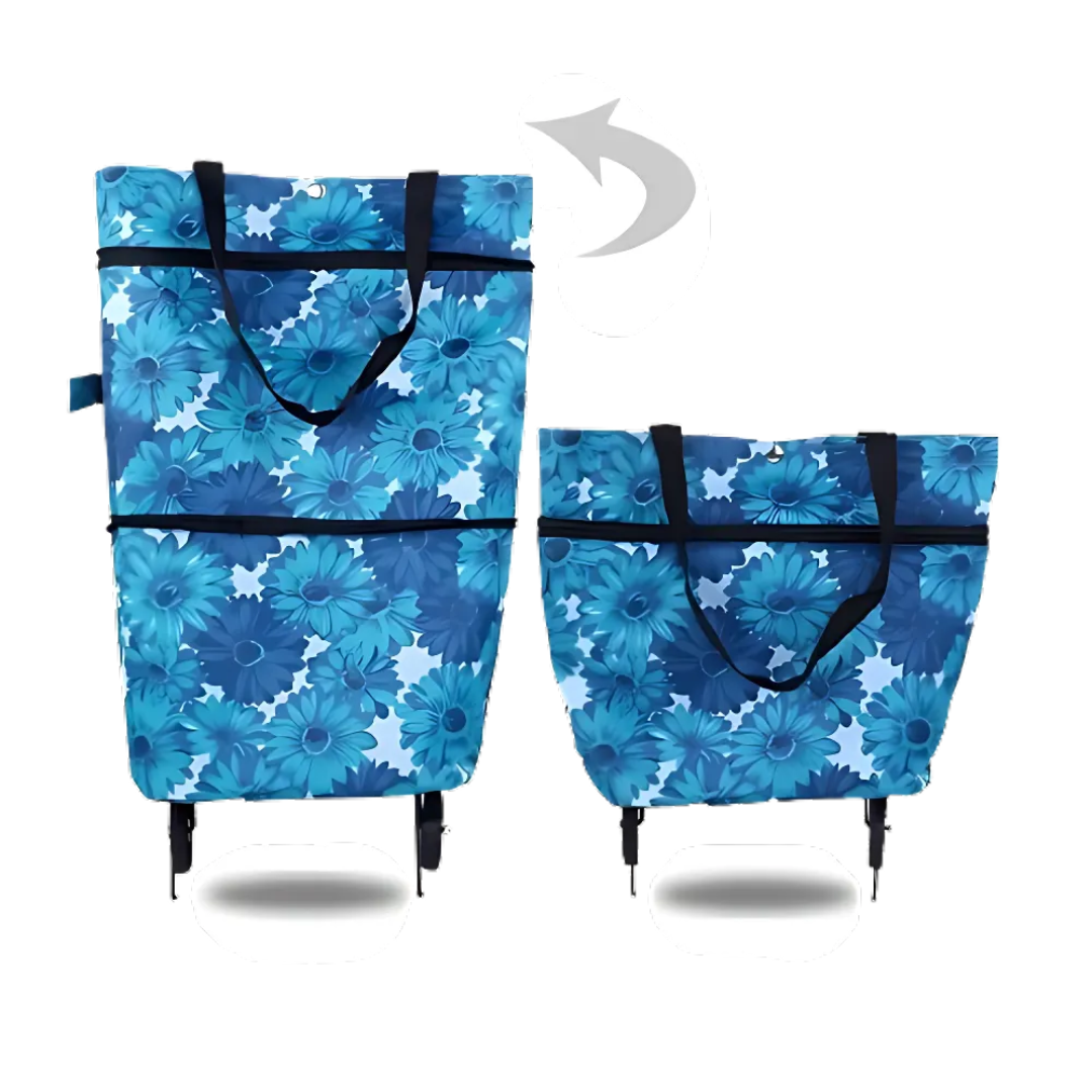 Icone™ GroceryBag 1+1 GRATIS: Große Einkaufstasche Mit Faltbaren Rädern