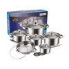 Globetrek° CookingSet: 12-Teiliges Kochgeschirrset Aus Edelstahl