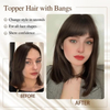 Rose® WigBangs 1+1 GRATIS: Nahtlose Perücke Mit Natürlich Aussehendem Pony Haarverlängerungen