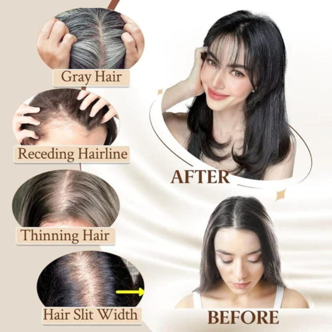 Rose® WigBangs 1+1 GRATIS: Nahtlose Perücke Mit Natürlich Aussehendem Pony Haarverlängerungen