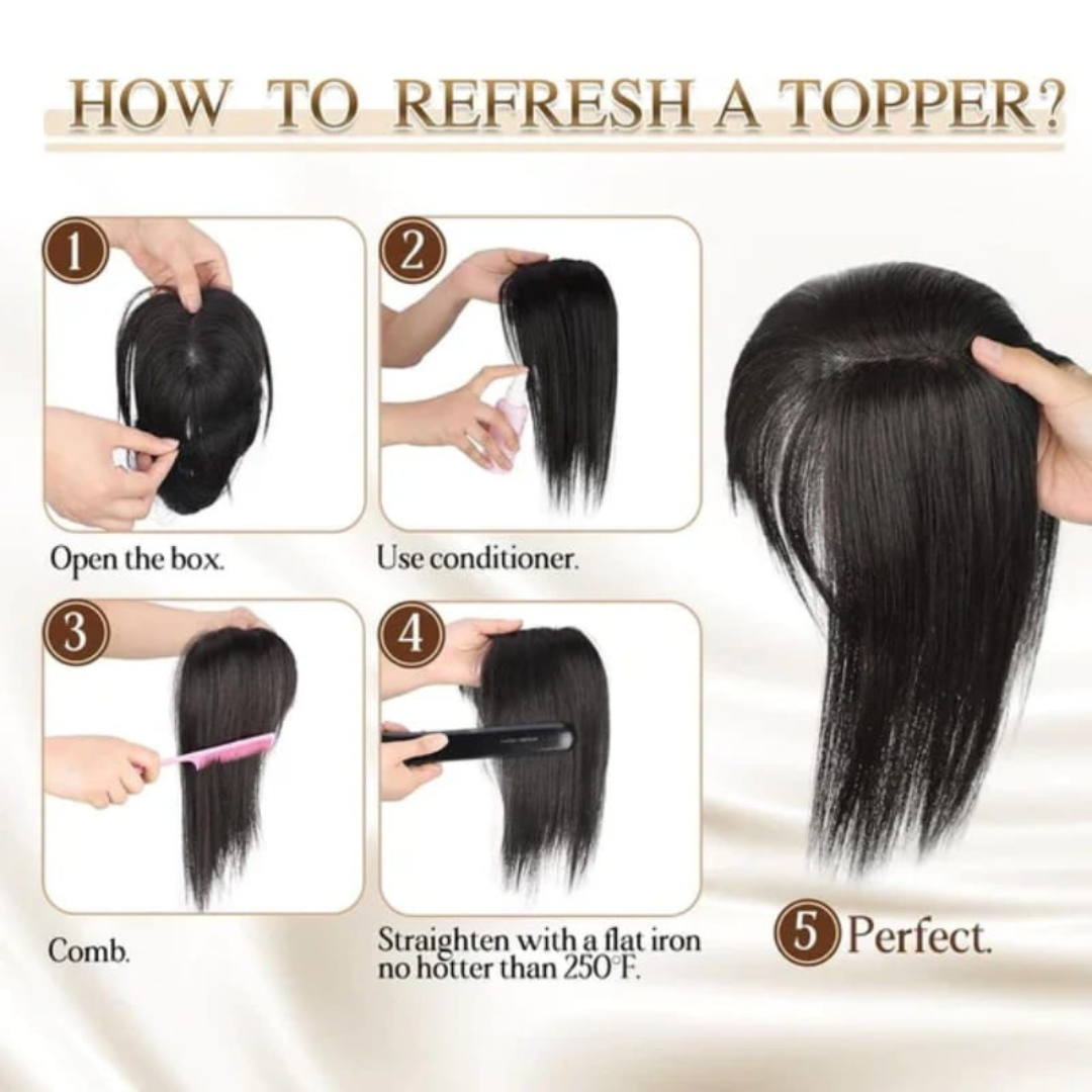 Rose® WigBangs 1+1 GRATIS: Nahtlose Perücke Mit Natürlich Aussehendem Pony Haarverlängerungen