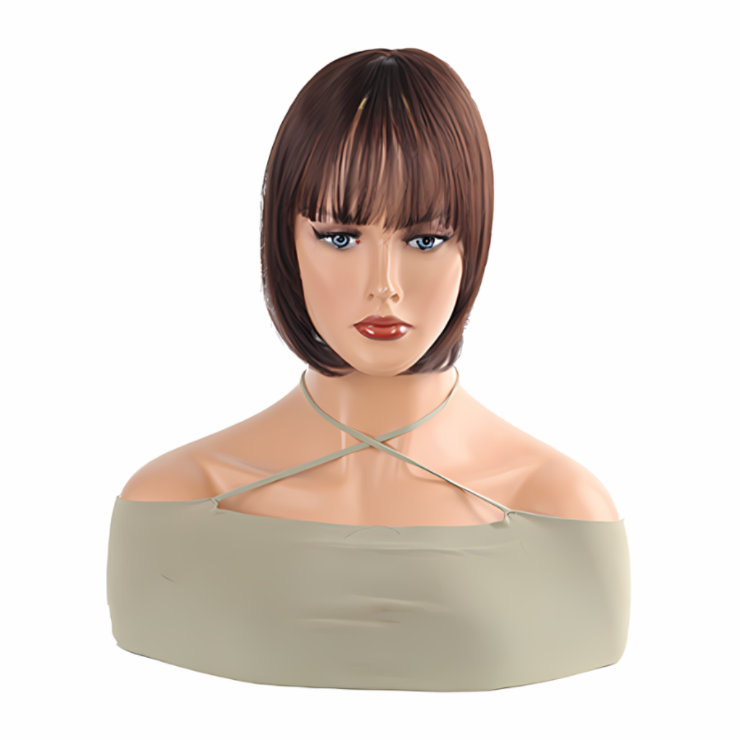 Rose® WigBangs 1+1 GRATIS: Nahtlose Perücke Mit Natürlich Aussehendem Pony Haarverlängerungen
