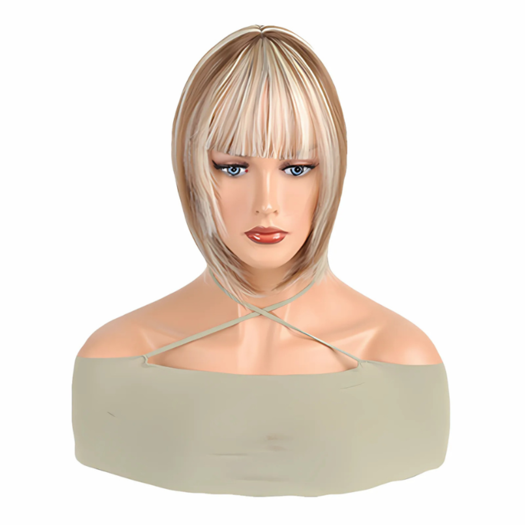 Rose® WigBangs 1+1 GRATIS: Nahtlose Perücke Mit Natürlich Aussehendem Pony Haarverlängerungen