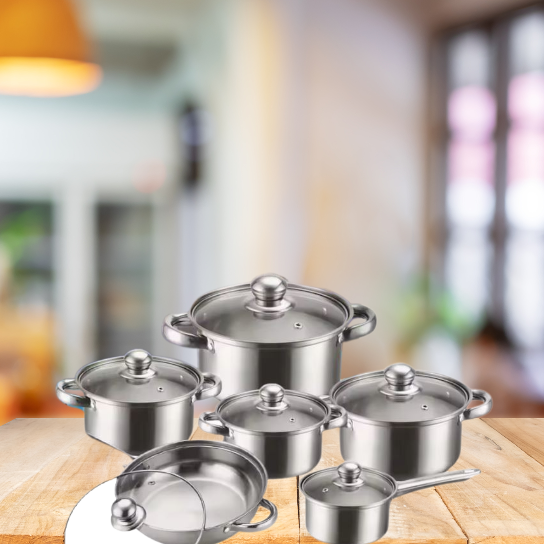 Globetrek° CookingSet: 12-Teiliges Kochgeschirrset Aus Edelstahl