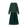 Icone™ PleatedDress: Langärmliges Oberteil Mit Eleganter Falten Rock Kleid