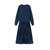 Icone™ PleatedDress: Langärmliges Oberteil Mit Eleganter Falten Rock Kleid