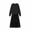 Icone™ PleatedDress: Langärmliges Oberteil Mit Eleganter Falten Rock Kleid