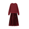 Icone™ PleatedDress: Langärmliges Oberteil Mit Eleganter Falten Rock Kleid