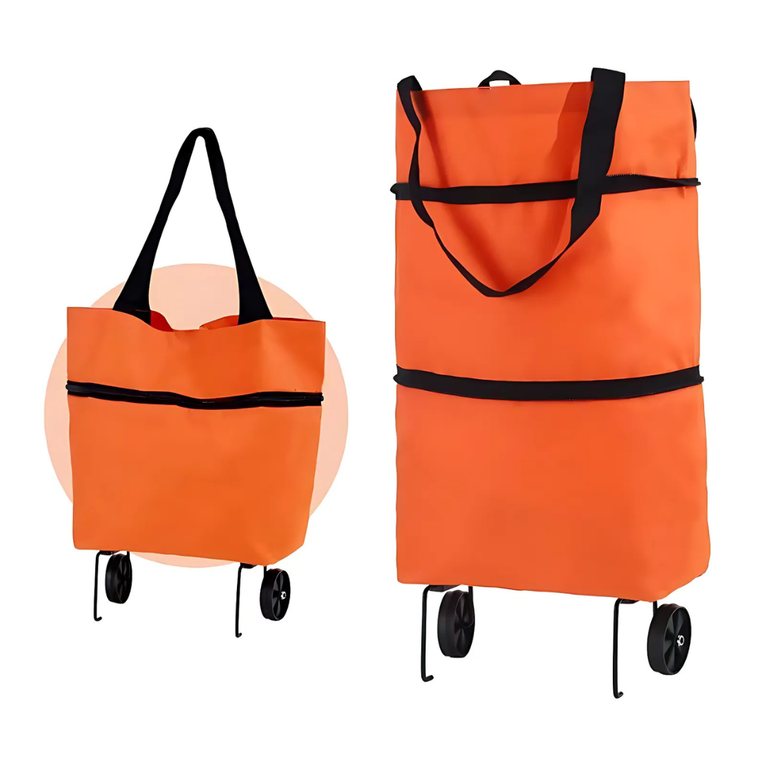 Icone™ GroceryBag 1+1 GRATIS: Große Einkaufstasche Mit Faltbaren Rädern