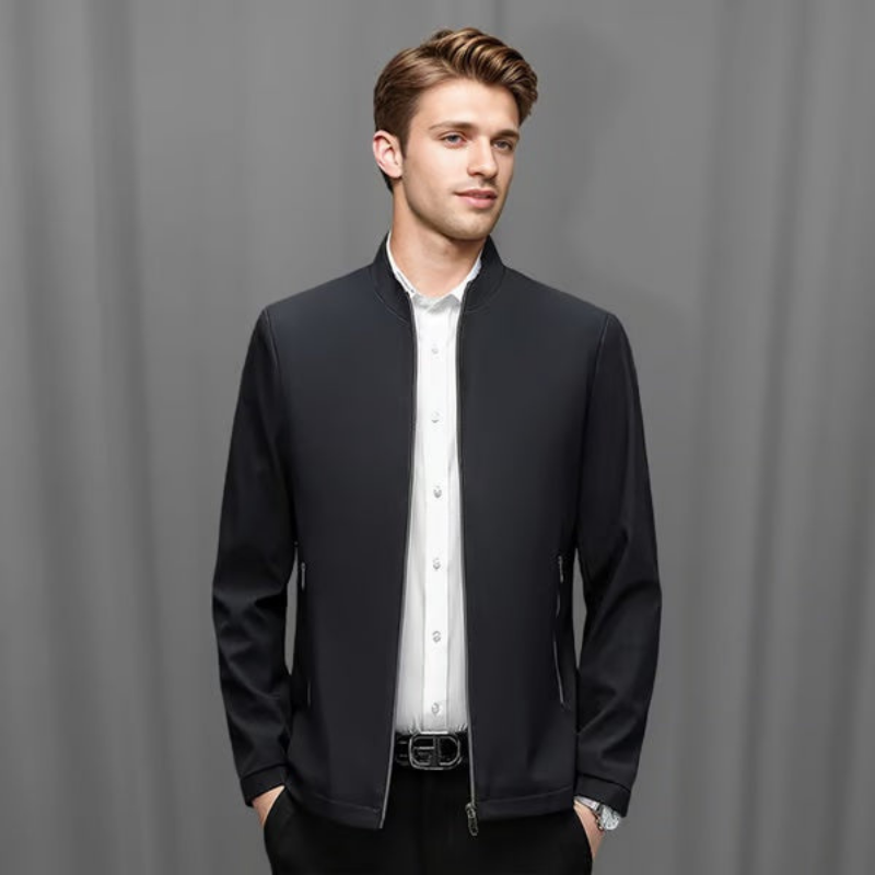 Icone™ CasualJacket: Stehkragen Lässig Reißverschluss Jacke Für Herren