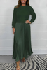 Icone™ PleatedDress: Langärmliges Oberteil Mit Eleganter Falten Rock Kleid
