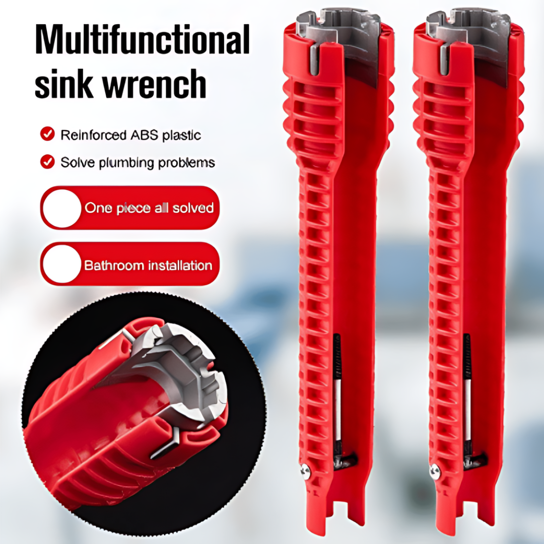 SinkWrench 1+1 GRATIS: Multifunktional Einfach Zu Bedienen Küchenspüle Schraubenschlüssel