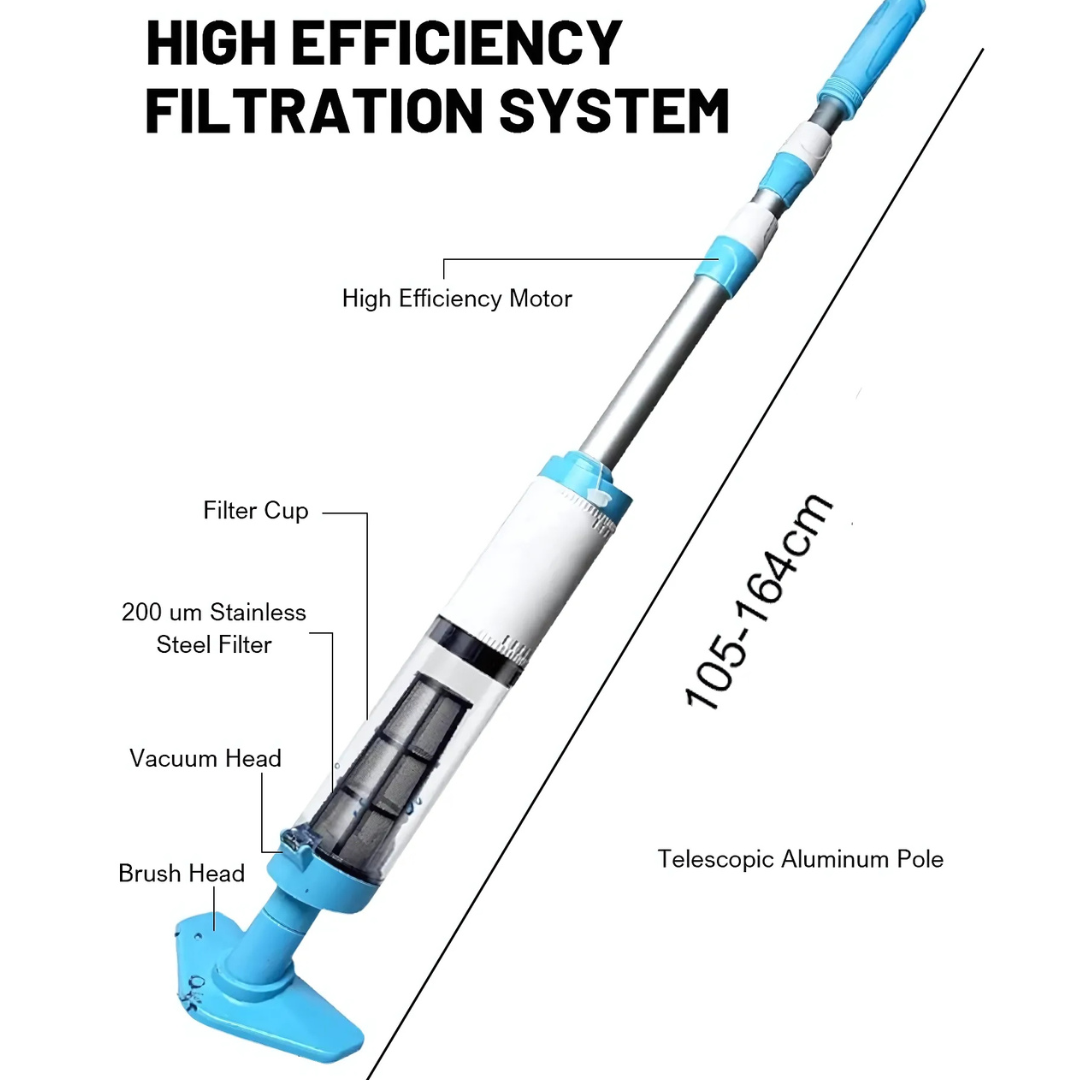 Cleaner Pro° PoolCleaner: Wiederaufladbarer Handstaubsauger Für Schwimmbecken