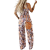 Icone™ PrintedJumpsuit: Volle Länge Bequem Lässig Lockere Passform Bedruckter Jumpsuit