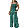 Icone™ PrintedJumpsuit: Volle Länge Bequem Lässig Lockere Passform Bedruckter Jumpsuit