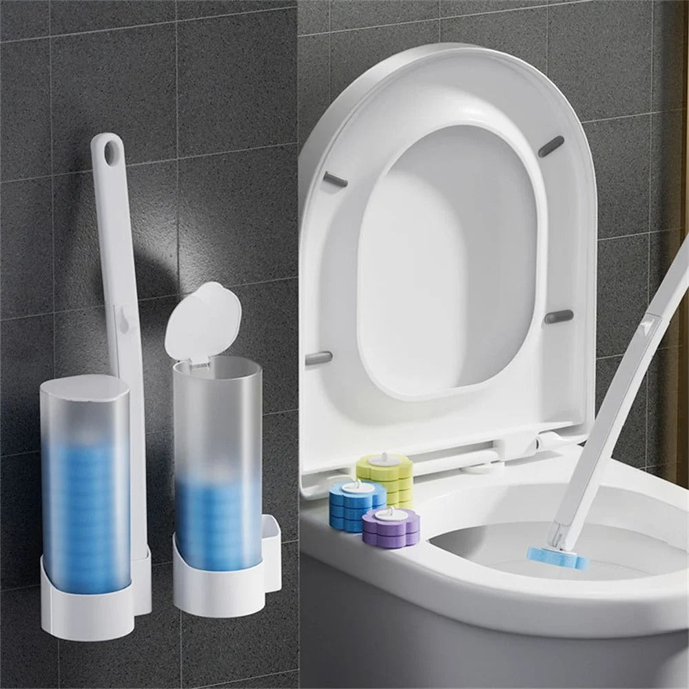 Cleaner Pro° ToiletCleaner: Einweg-Toilettenbürstenkopf-Reinigungsset