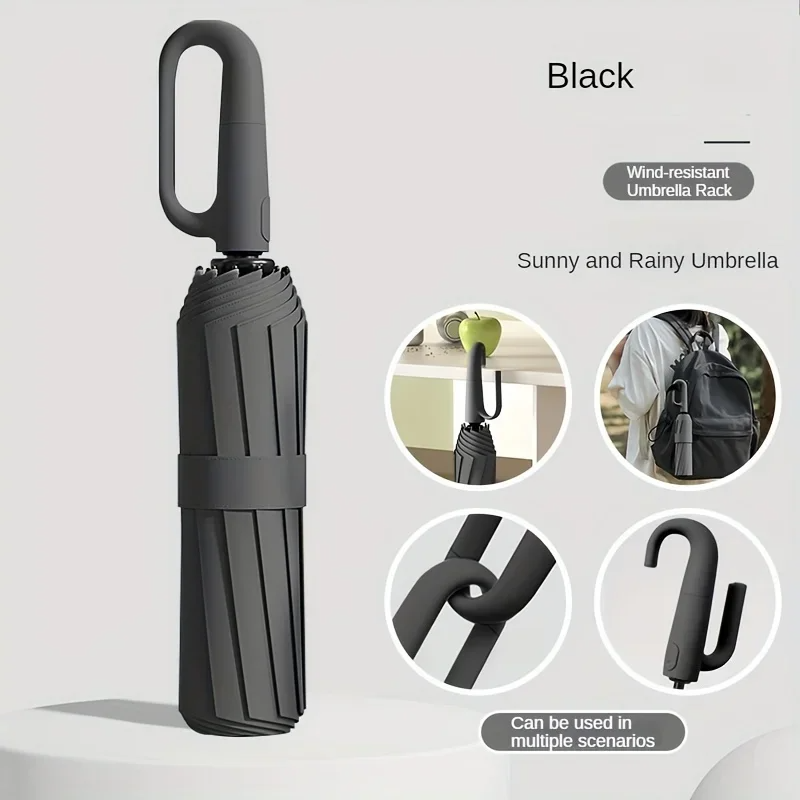 FoldingUmbrella: Automatisch 20 Knochen Ringverschluss Griff Klappschirm