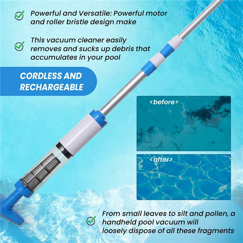 Cleaner Pro° PoolCleaner: Wiederaufladbarer Handstaubsauger Für Schwimmbecken