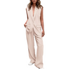 Icone™ BlazerSet: Damen Chic Ärmelloser Blazer Und Hose Im Set