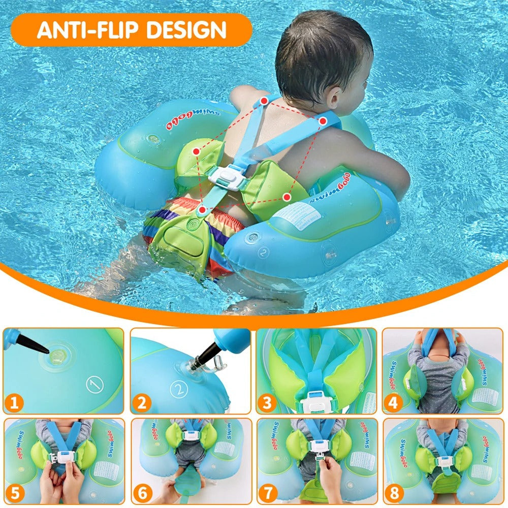 Kletshuts™ BabyFloat: Baby-Schwimmfloat Mit Eingebautem Sonnenschutz