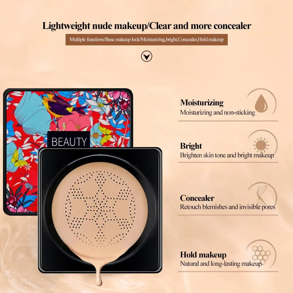 FoundationCream 1+1 GRATIS – Feuchtigkeitsspendende Und Aufhellende Grundierungscreme Mit Weichem Schwämmchen