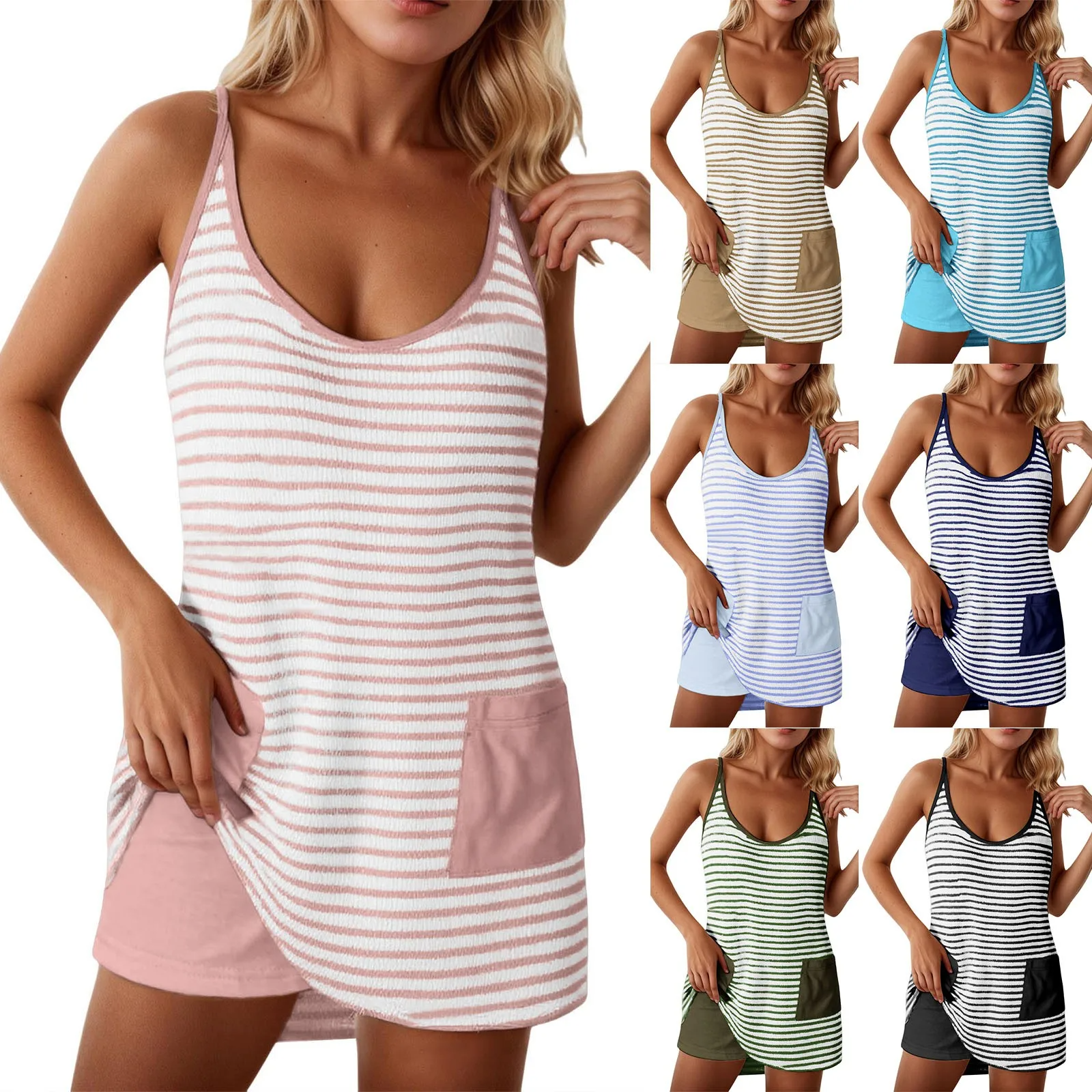 Icone™ DressShorts: Lässiges, Ärmelloses Minikleid Mit Eingebaute Shorts