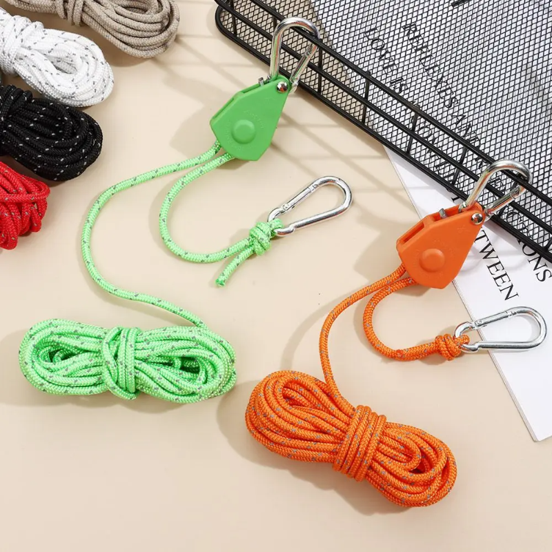 CampingRope - Verstellbares Flaschenzug Camping Seil