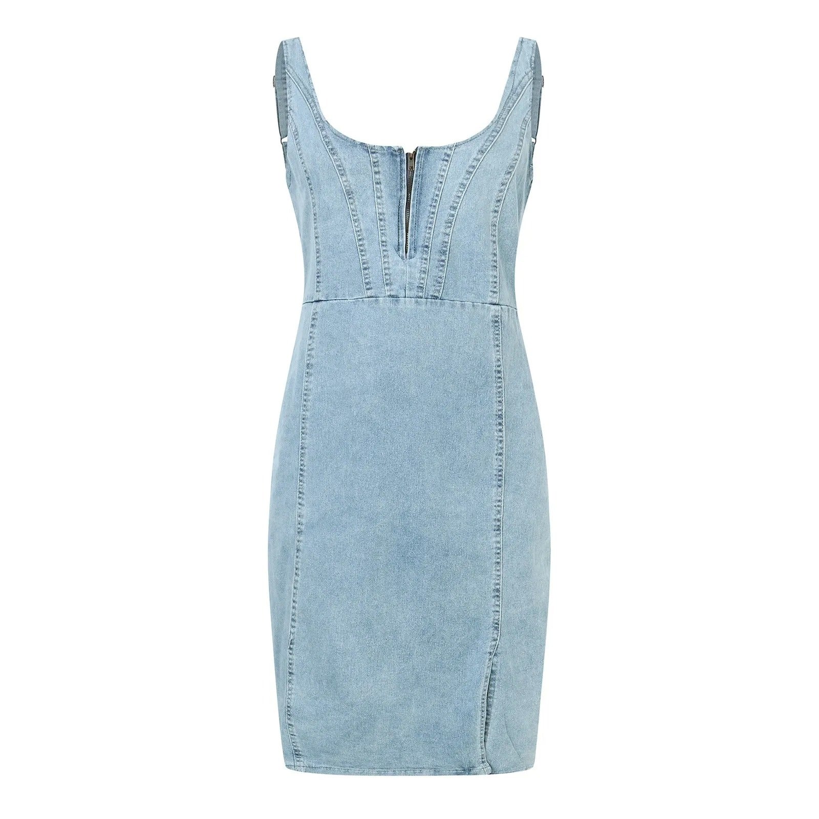 Icone™ DenimDress: Denim-Kleid Mit Schlitz Und Verstellbaren Trägern