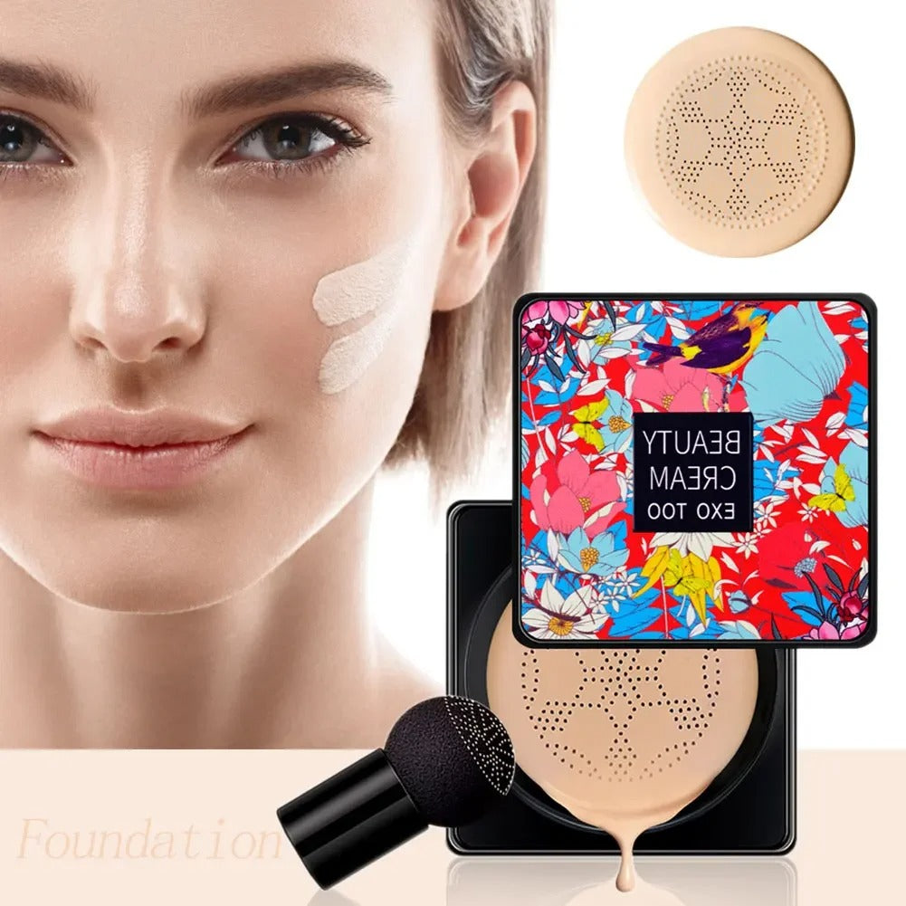FoundationCream 1+1 GRATIS – Feuchtigkeitsspendende Und Aufhellende Grundierungscreme Mit Weichem Schwämmchen