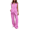 Icone™ BlazerSet: Damen Chic Ärmelloser Blazer Und Hose Im Set