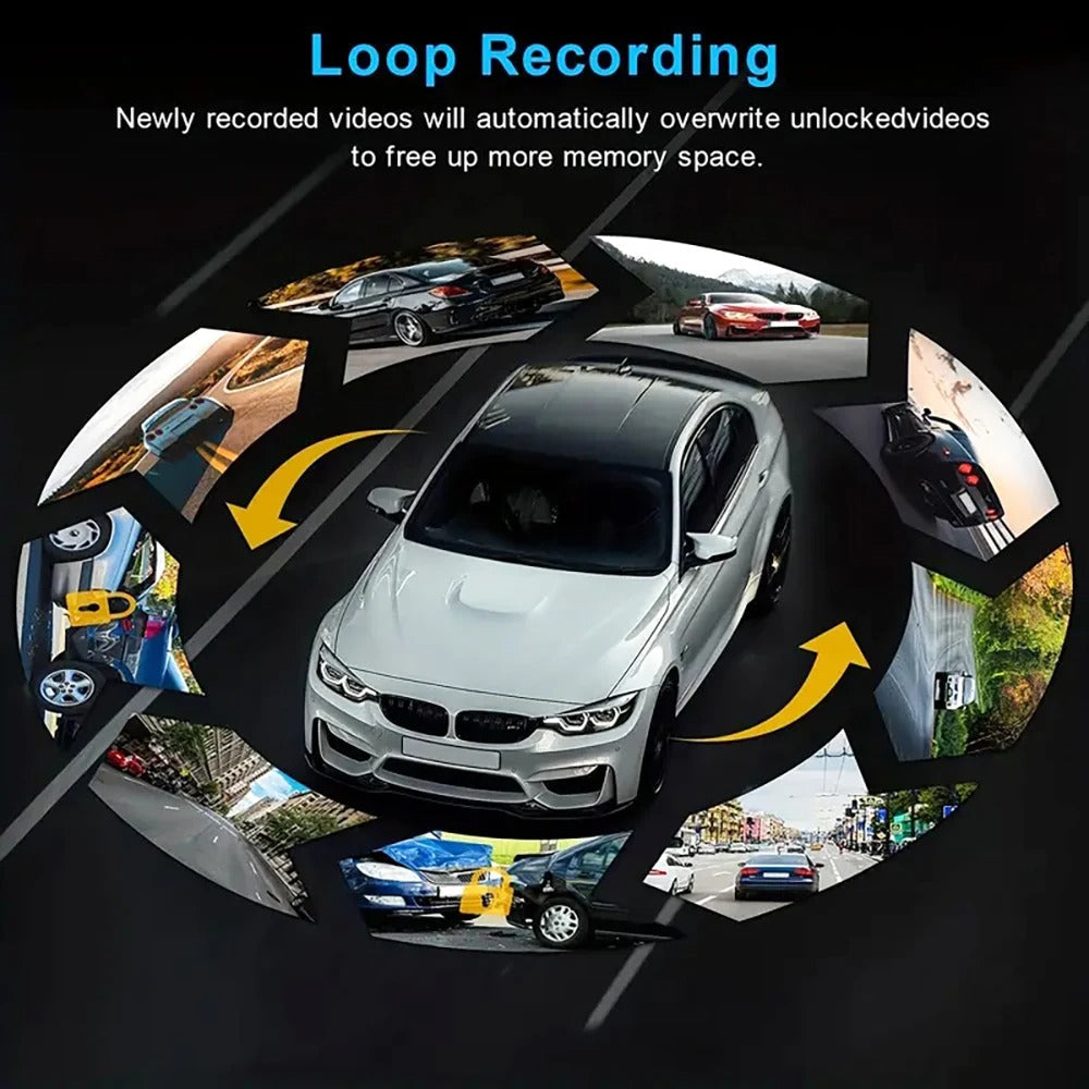 CarRecorder - Hohe Auflösung 4 Kamerawinkel WLAN-Auto Recorder