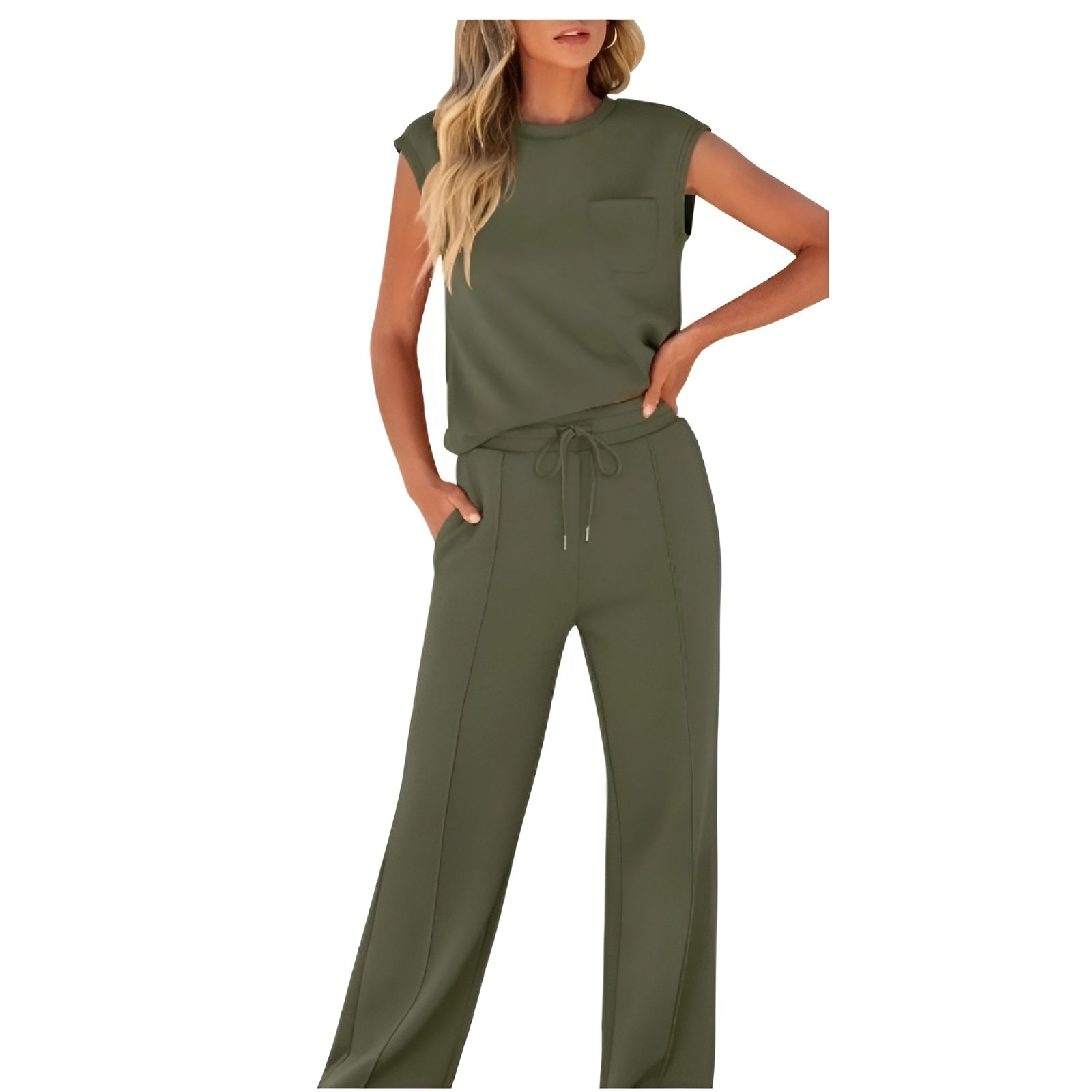 Icone™ StylishSet: Stylisches, Bequemes Top Ohne Ärmel Und Hose Im Set