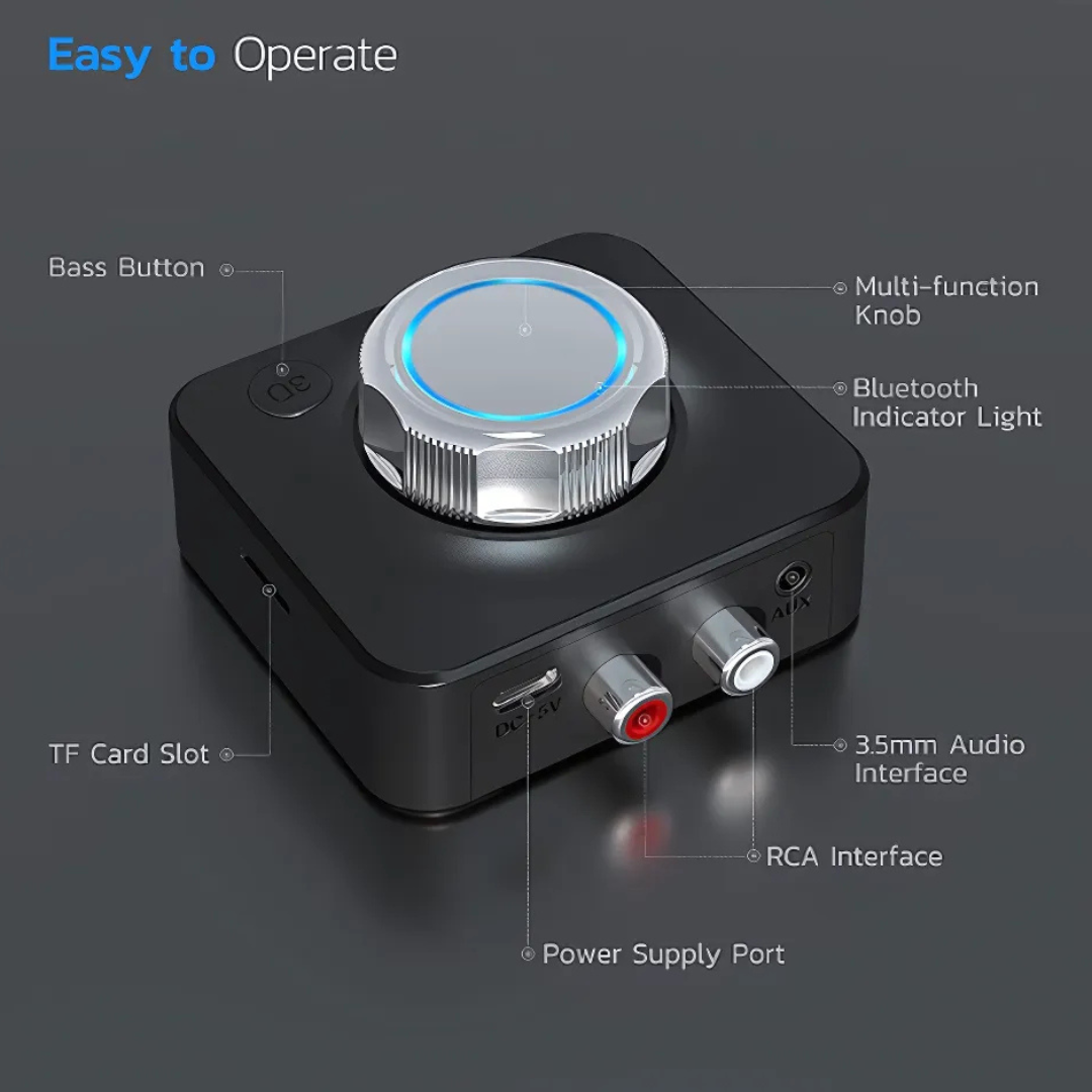 BluetoothReceiver - Drahtlos Bluetooth 5.0 Audio RCA-Empfänger