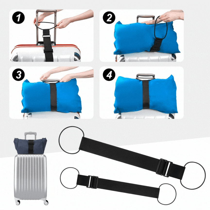 Icone™ LuggageBelt: Elastisch Befestigung Gürtel für Reisegepäck