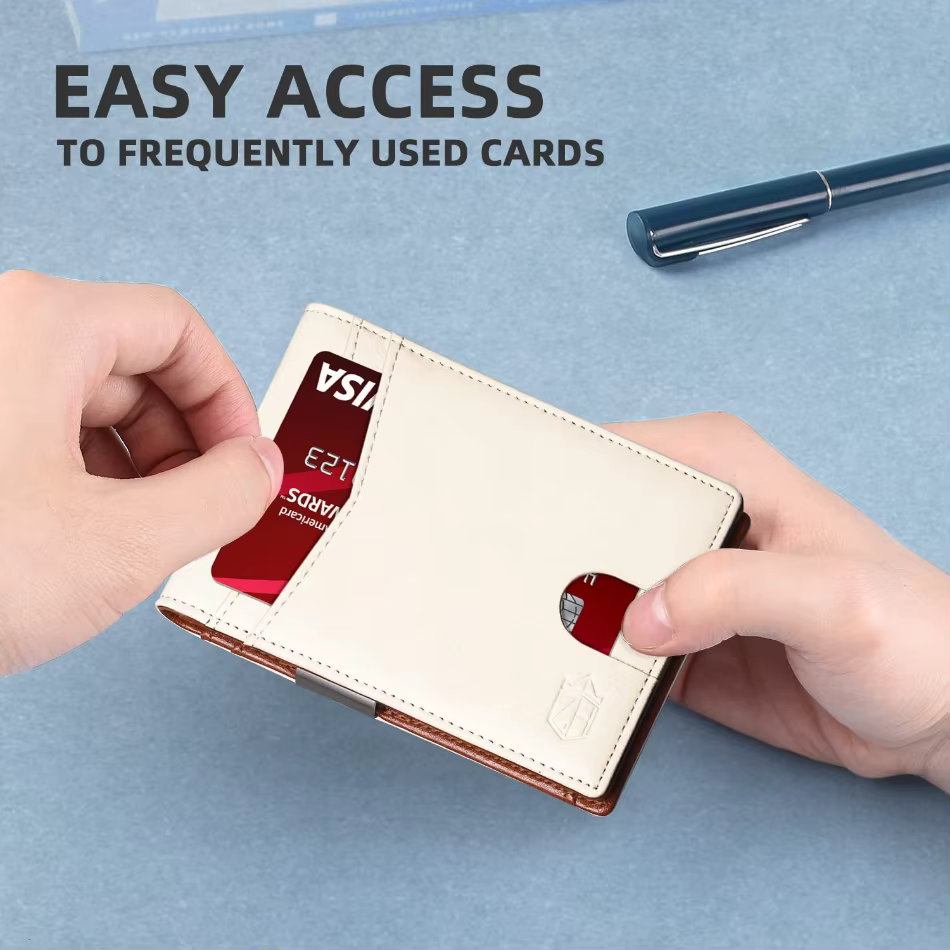 Icone™ SlimWallet: Ultraflache Und Sichere RFID-Lederbrieftasche Für Herren