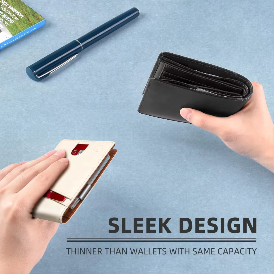 Icone™ SlimWallet: Ultraflache Und Sichere RFID-Lederbrieftasche Für Herren